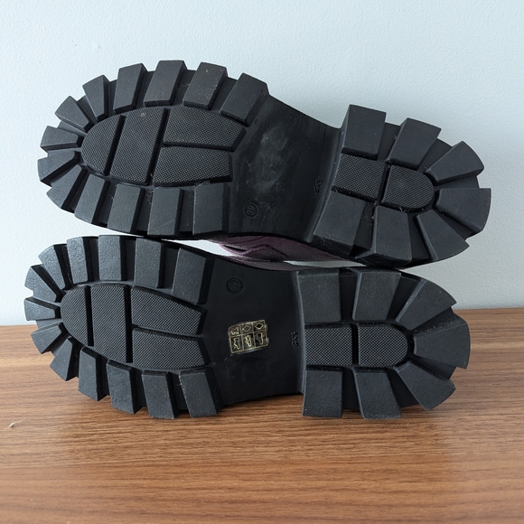 Steve Madden Chunky Ombre Purple Suede Platform Lug Sole Shoes Size 9 - Picture 9 of 11